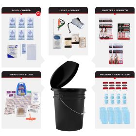 4 Person Necessity Survival Kit, Bucket and Lid
