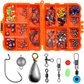 Fishing Accessories Kit With Box - Tangerine 165pcs