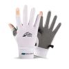 Summer Gloves For Men Cycling Anti UV Women Spring Ice Silk Two Finger Touchscreen Camping Driving Sports Riding Fishing Gloves - two finger white - M