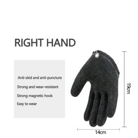 Fishing Gloves Anti-Slip Protect Hand from Puncture Scrapes Fisherman Professional Catch Fish Latex Hunting Gloves Left/Right - Right - CN