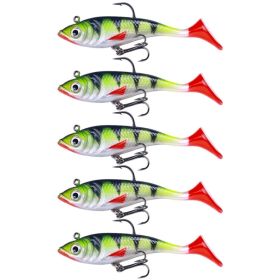 T-Tail Lead Fishing Lure Set for Outdoor Fishing - Green - 5Pcs/Set