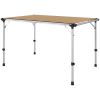 Outsunny Folding Camping Table, Adjustable Height Aluminum Table, Portable Camping Table for Picnic, Beach, BBQ - default