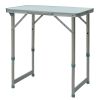 Outsunny 23" Portable Aluminum Camping Table with Faucet, Lightweight, Easy Clean, Adjustable Height - Folding Camp Table - default