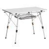 Folding Portable Camping Table Aluminum Outdoor Picnic Roll up Table Mesh Layer - Default