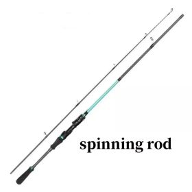 Lure Fishing Rod 180 Cm/6 Ft Carbon Fiber Casting Spinning Rod 2 Section Pole Bass - 180 cm/6 ft