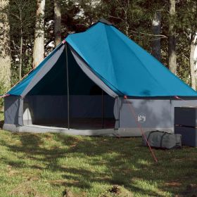 6-Person Family Tent Blue Waterproof