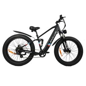 Shimano 8-Speed E-Bike, Black48V 12Ah Lithium Battery 500W Fat Tire Electric Mountain Bike –