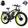 Electric Bike KETELES 48V 23AH Dual Motor 1000W*2 26"*4.0 MTB - green
