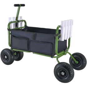 VEVOR fiFishing Cart, 300 lbs Load Capacity, Foldable Fish and Marine Cart with Four 11" Big Wheels Rubber Balloon Tires