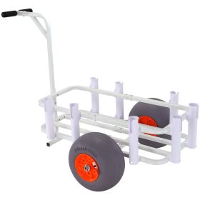 Fishing Cart, 300 lbs Load Capacity, Fish and Marine Cart with Two 13" Big Wheels