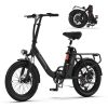 INVANTI EB11 Electric Bike  500W Folding Bike 48V 10.4AH 7S Shimano Electric Bicycle - Black