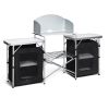 Folding Camping Table with Storage Organizer - Black