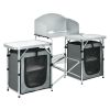 Folding Camping Table with Storage Organizer - Gray