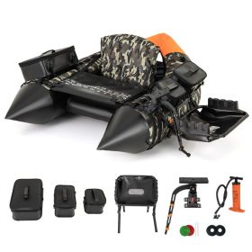 Portable Fishing Boat with 3 Detachable Storage Boxes - Camouflage