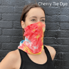 Sports Neck Gaiter Face Mask for Outdoor Activities - Cherry Tie Dye