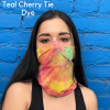 Sports Neck Gaiter Face Mask for Outdoor Activities - Teal Cherry Tie Die
