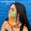 Sports Neck Gaiter Face Mask for Outdoor Activities - Teal Cherry Tie Die