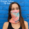 Sports Neck Gaiter Face Mask for Outdoor Activities - Orange Yellow Tie Dye