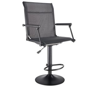 Hunting Chair, 360° Silent Swivel, Lightweight Blind Chair, Heavy-Duty Steel Frame Ground Stool Seat, with Padded Armrests, Height Adjustable