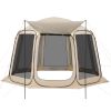 Screen House Tent, 12 x 11 ft, 10-12 Person Pop Up Screen Tent with Extended Awning, Portable Screened in Canopy with Carry Bag, Netting Sides