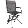 Hunting Chair, 360° Silent Swivel, Foldable Lightweight Portable Blind Chair, Heavy-Duty Steel Frame Ground Stool Seat, with Armrest