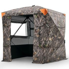 Portable Hunting Blind See Through Ground Deer Blinds 4-5 Person Carrying Bag - 70 x 70 in - 70 x 70 in
