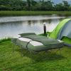 Compact Portable Camping Bed 2-Person Collapsible Cot with Sleeping Bag Air Mattress Pillows