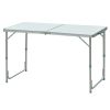 Outsunny 47" Aluminum Lightweight Portable Folding Easy Clean Camping Table with Carrying Handle - Default Title
