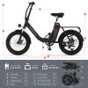 Shimano Electric Bicycle - White INVANTI EB11 Electric Bike  500W Folding Bike 48V 10.4AH 7S