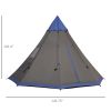 6-Person Metal Teepee Camping Tent Portable Design and Included Carrying Bag