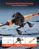 VEVOR Rod and Fishing Reel Combo, IM7 Carbon Fiber Baitcasting Rod and Reel Combo, Bass Fishing Pole with 6+1 BB System, 7.0:1 Gear Ratio, Cork Handle