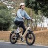 Shimano Electric Bicycle - White INVANTI EB11 Electric Bike  500W Folding Bike 48V 10.4AH 7S