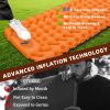 Outdoor Camping Sleeping Pad Inflatable Mattress With Pillows Ultralight Air Mat Built-in Inflator Pump For Travel Hiking - Blue