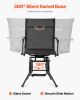 Hunting Chair, 360° Silent Swivel, Foldable Lightweight Portable Blind Chair, Heavy-Duty Steel Frame Ground Stool Seat, with Armrest