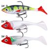 T-Tail Lead Fishing Lure Set for Outdoor Fishing - Red - 5Pcs/Set