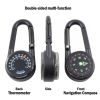 1pc Double-sided Multifunctional Camping Compass; Outdoor Accessories - Olive