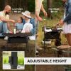 Outsunny 3ft Aluminum Small Folding Table, Portable Camping Table with Storage Bag, Carry Bag for Outdoor Picnic BBQ, Black - Default Title