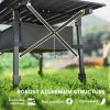 Outsunny 3ft Aluminum Small Folding Table, Portable Camping Table with Storage Bag, Carry Bag for Outdoor Picnic BBQ, Black - Default Title