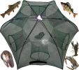 Fishing Bait Trap Crab Net Crawdad Shrimp Cast Dip Cage Fish Minnow Foldable NEW - Default Title