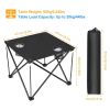 Foldable Camping Table Portable Picnic Table Lightweight Travel Desk - Black
