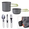 Camping Cooking Kit Portable Non-Stick Backpacking Picnic Pot And Bowl Open Fire Cookware Set