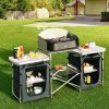 1PC Folding Camping Table with Storage Organizer - Gray