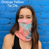 Sports Neck Gaiter Face Mask for Outdoor Activities - Orange Yellow Tie Dye