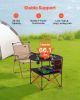 Folding Portable Camping Table Oxford Outdoor Picnic RoundTable 4 Cup Holders - 28 inch