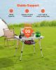 Folding Portable Camping Table Aluminum Outdoor Picnic Roll up Table Mesh Layer - Default