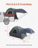 Pickup Truck Tent, Fits 8.0-8.2 ft Truck Tents for Camping, Waterproof PU2000 2-3 Person Sleeping Truck Bed Tent