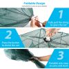 Fishing Trap Net Portable Folded Fishing Bait Trap Shrimp Minnow Crab Bait Net 6 Sides 6 Holes Crayfish Cast Mesh Trap Automatic - AS PIC