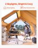 Inflatable Tents for Camping, 5-8 Person Easy Setup Blow up Tent with Hand Pump, Luxury Glamping Tent with 2 Skylights, Canopy
