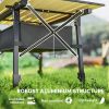 Outsunny 3ft Aluminum Small Folding Table, Portable Camping Table with Storage Bag, Carry Bag for Outdoor Picnic BBQ, Brown - Brown