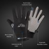 Summer Gloves For Men Cycling Anti UV Women Spring Ice Silk Two Finger Touchscreen Camping Driving Sports Riding Fishing Gloves - half finger pink - M
